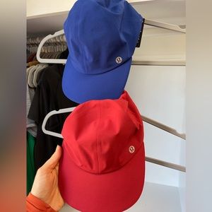 Lululemon Fast and Free Run Hat. One size. Blue, Red, Yellow and Black Camo.